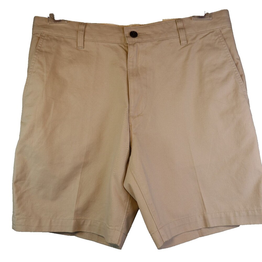 Dockers Perfect Shorts Mens 32 Beige Chino Flat Front Stretch Pockets Cotton NWT